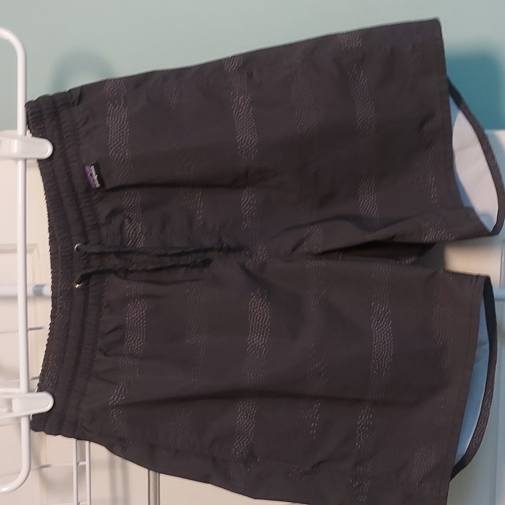 Patagonia Hydropeak Volley Shorts - Mens 16" Outseam Marine Fog Striped Swim Run